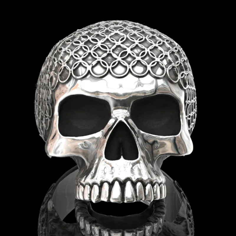 

CHUHAN Cool Mens Boys 316L Stainless Steel Skull Ring Vintage Punk Titanium Biker Jewelry
