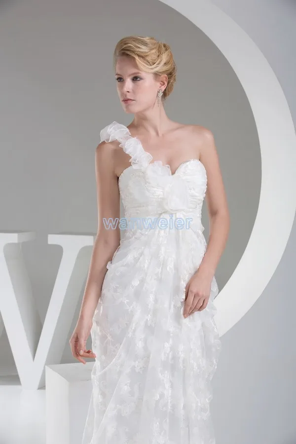 Vestido de festa longo Новое Кружевное Элегантное длинное свадебное платье ручной работы с цветами на одно плечо платья для матери невесты
