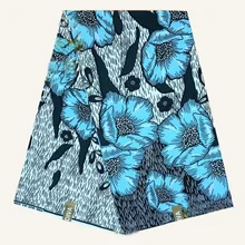 Африканский материал 6 ярдов африканская одежда восковая ткань Африканская набивная хлопок настоящая мягкая восковая ткань 006