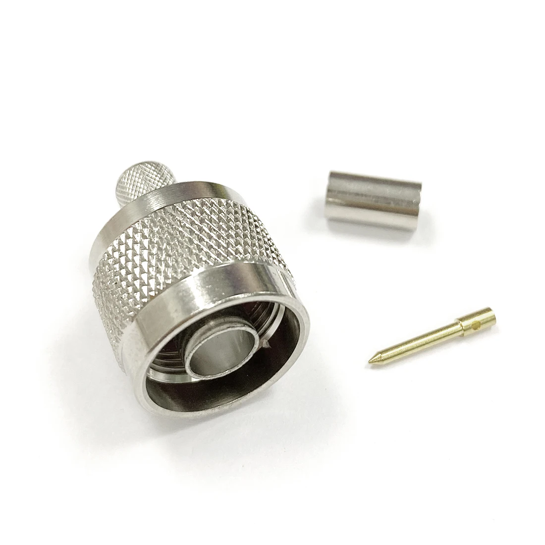 1pc N Male Plug RF Coax Convertor Connector Crimp LMR300 Straight Nickelplated NEW Wholesale | Мобильные телефоны и