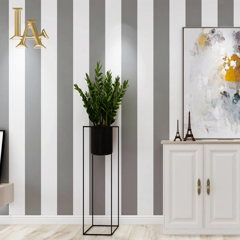 

3D Fashion Geometric Wall Paper Modern Design Silver Stripe Pattern Gray Wallpaper Roll Bedroom Living Room Home Decoration