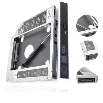 

Aluminum IDE to SATA 2nd HDD SSD Hard Drive Case Enclosure for Laptop aluminum alloy Universal solid state drive bracket