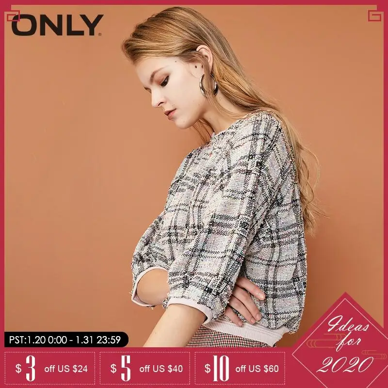 

ONLY Autumn Women Loose Fit 3/4 Sleeves Thin Sweatshirt Hoodies| 11919S513