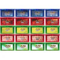 

Pokem Emerald FireRed LeafGreen Ruby Sapphire 32 Bit Video Game Cartridge Console Card with Shiny Label ENG/ESP/GER Language