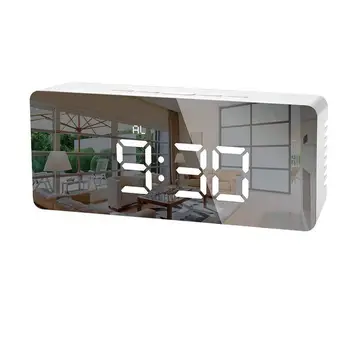 

LED Mirror Alarm Clock Digital Snooze Table Clock Wake Up Electronic Time Reveil Display Horloge Despertador Digital Horloge