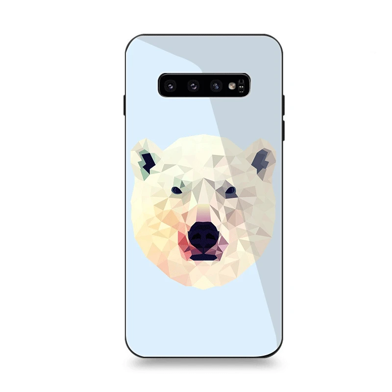 Чехол для телефона Стекло для samsung A70 A50 A30 A40 A20 A60 A10 S7 край S8 S9 S10 плюс Чехол "Полярный медведь"
