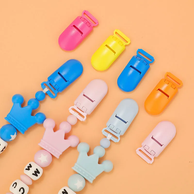 TYRY.HU 10Pcs/set Plastic Baby Pacifier Clips Holder Soother Pacifier Infant Dummy Clips Accessories For Pacifier Clip Diy 6