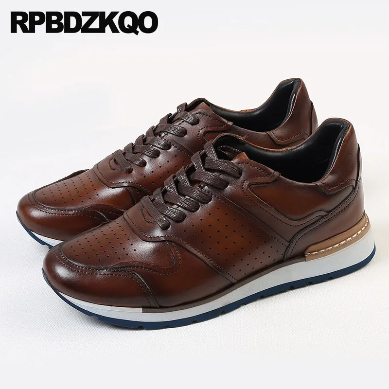 Baskets De Luxe En Cuir Véritable Pour Homme, Chaussures Confortables