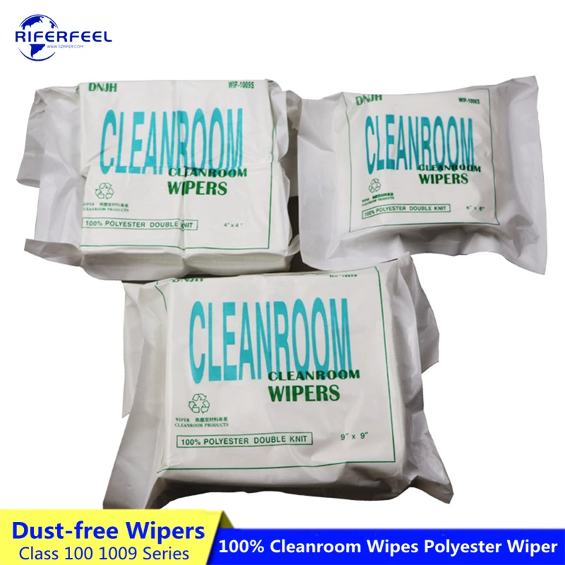 1009 Series Polyester Cleanroom Wipers Class 100 Dust Free Cloth For Semi-conductor TFT LCD PCB Cleaning Wiper
