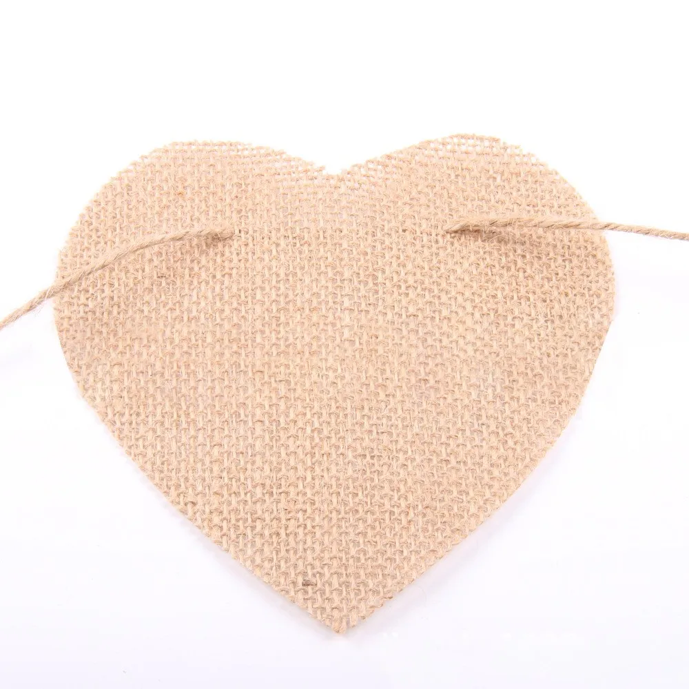 15 шт. в форме сердца из натуральной мешковины DIY праздничные вечерние украшения подвесные украшения материал ручной работы товары для рукоделия - Цвет: 15PCS