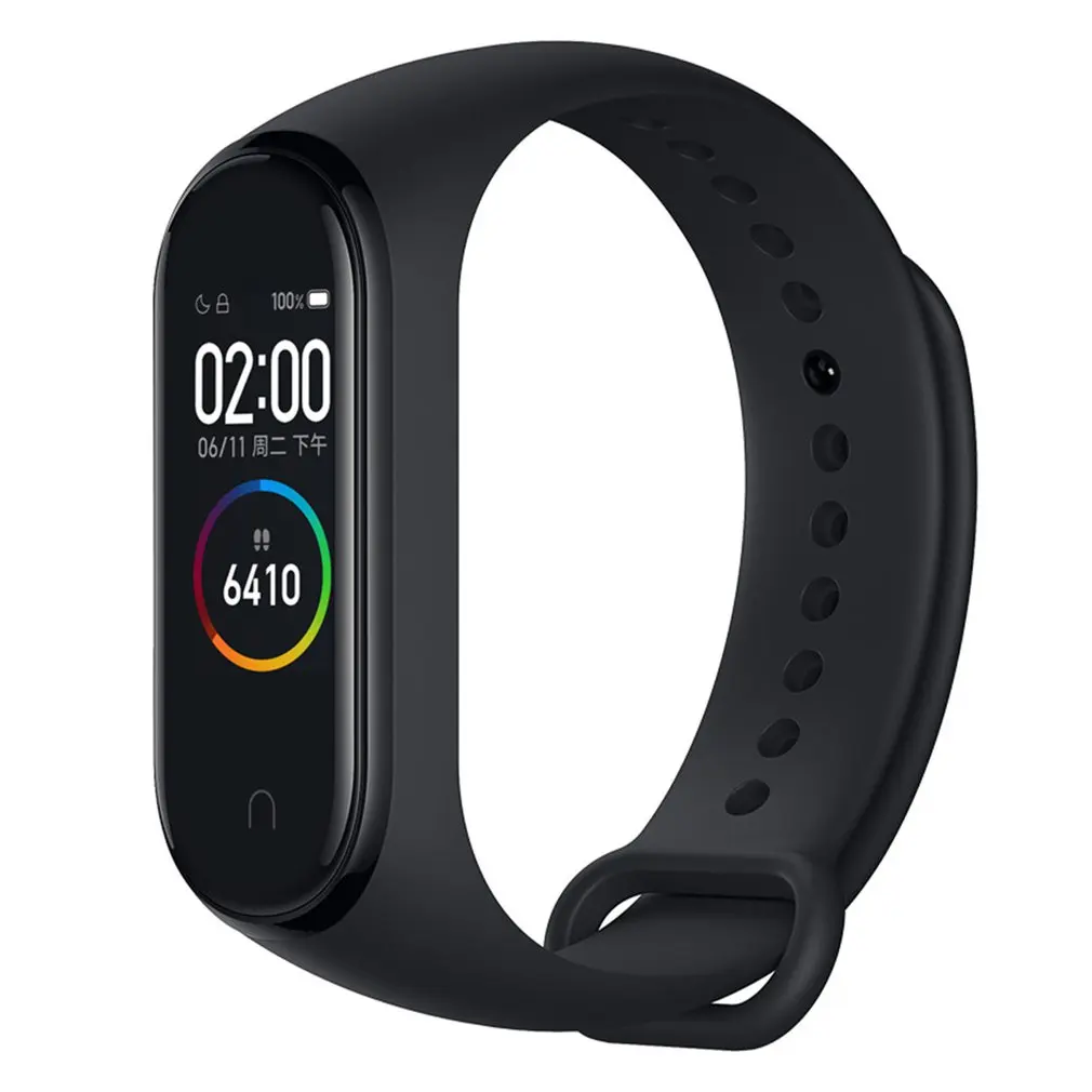 Black Xiaomi mi-браслет 4 Smart mi Band 3 Цвета экран Браслет фитнес-трекер для измерения сердечного ритма Bluetooth 5,0 водонепроницаемый браслет 4 drop shi - Цвет: Black