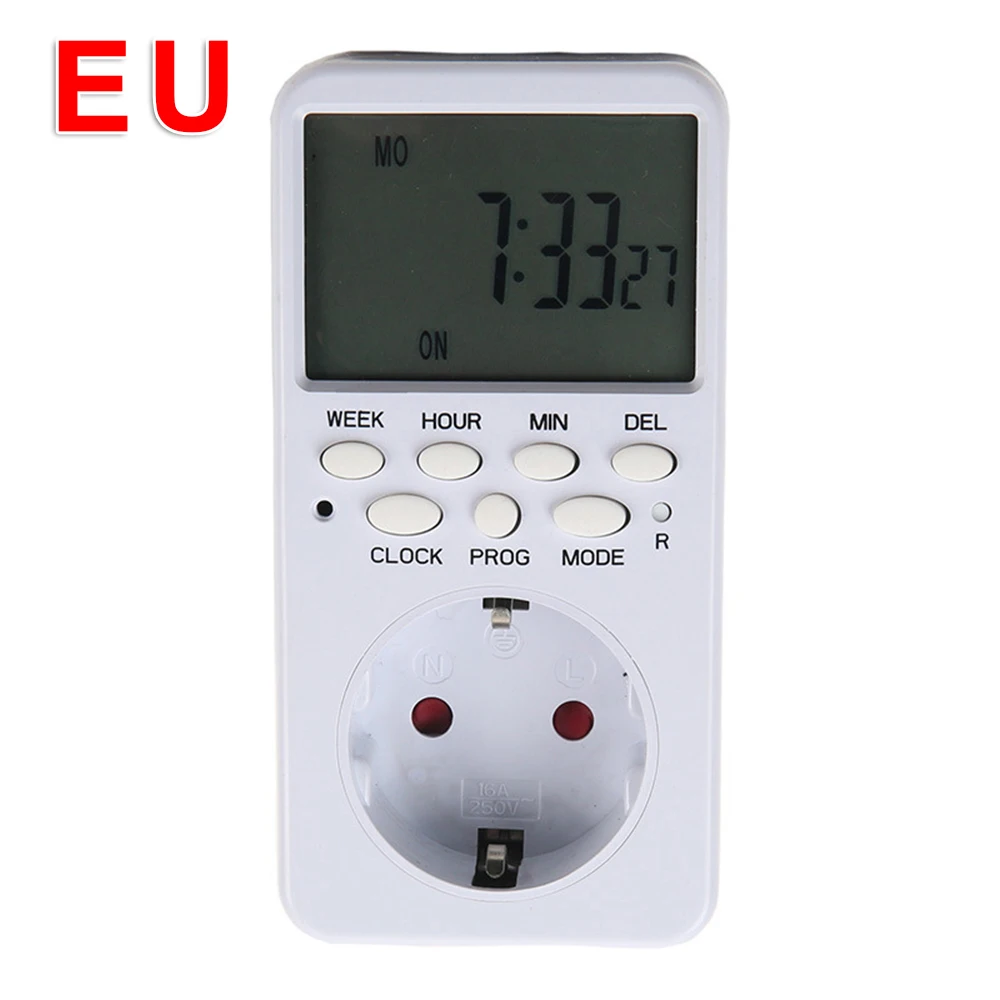 

1pc 11.6x5.9cm Timer Sockets Smart Programmable LCD Electrical Outlets Switch