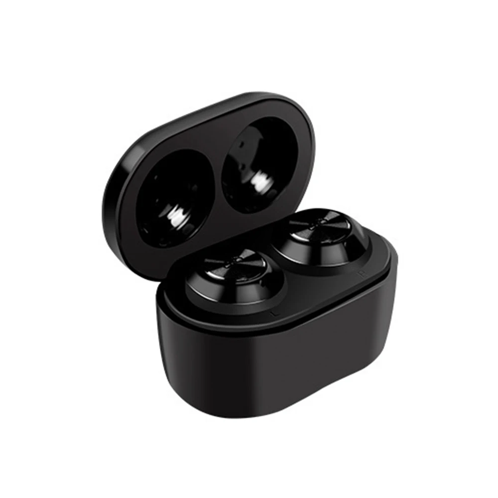 Bluetooth беспроводная гарнитура наушники 5,0 TWS наушники с шумоподавлением микрофон для iPhone Xiaomi Redmi Airdots huawei samsung - Цвет: Черный