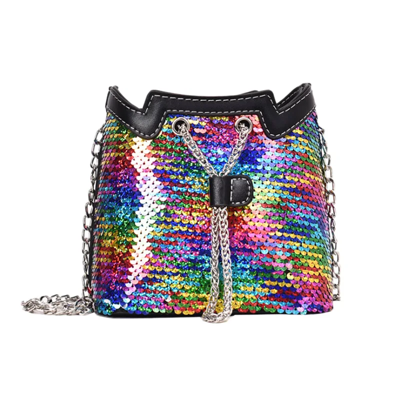 

New High-Quality Bucket Handbag Sequin Crossbody Bags For Women Shoulder Bags Ladies Luxury Crossbody Shoulder Bag
