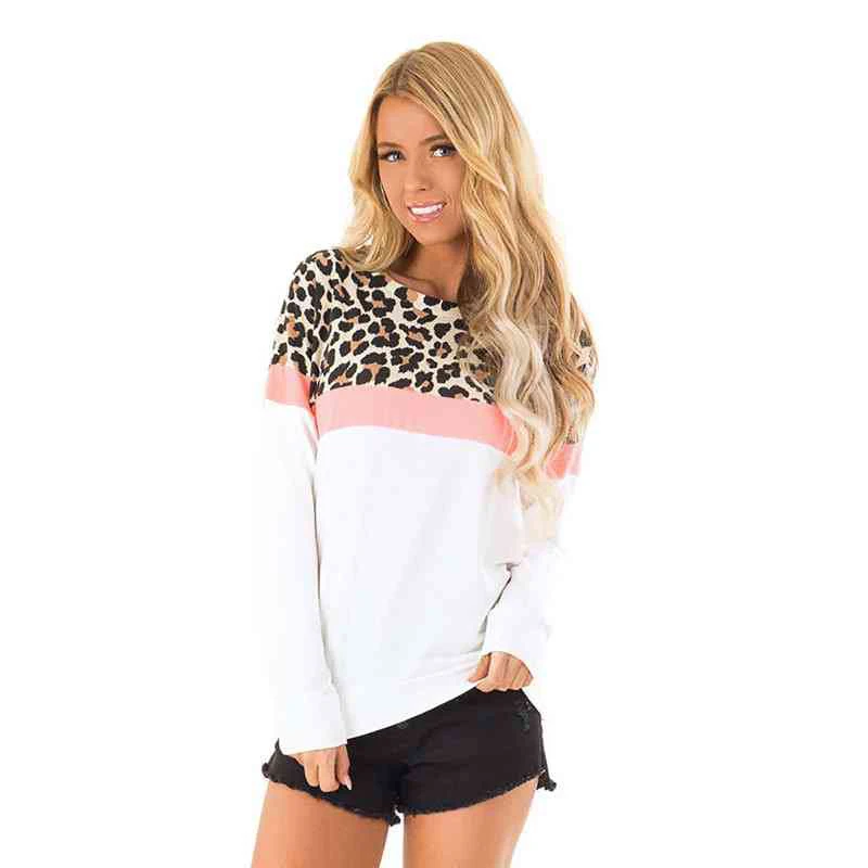 

Women Hoodies Autumn Winter Camouflage Hoodies Sweatshirts Harajuku Long Sleeve Patchwork Leopard Sweatshirts Pullover New 2019