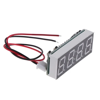 

12V 5-24V Electronic Voltmeter Thermometer Clock for Car Auto LED Monitor Module long 50 mm wide 19 mm thick 14 mm