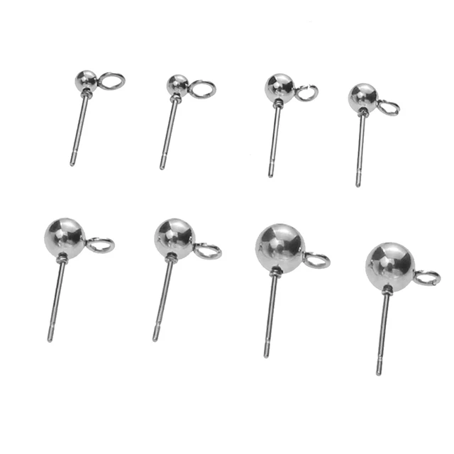 50pcs/lot Gold Steel Tone Anti-allergenic Stainless Steel Surgical Steel  Earring Hooks for Earring Making Accessories Hand Made