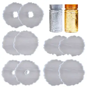 

Large Irregular Wave Round Coaster Mold Silicone Resin Cement Casting Mold Tools