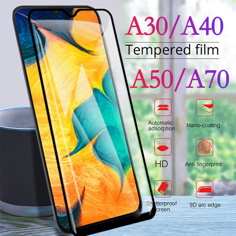 Защитное стекло для samsung A30 A40 A50 Оригинал Verre Tremp защитный на Galaxy A70 A20 M30 закаленное