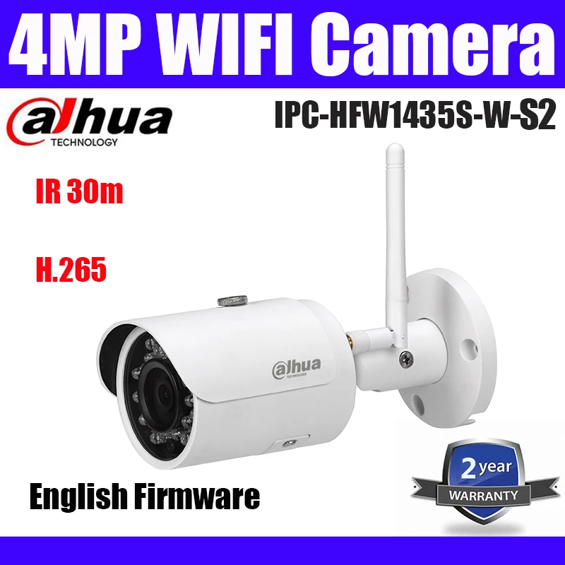 Dahua IPC-HFW1435S-W-S2 4MP wifi ip-камера H.265 IR 30m английская версия замена IPC-HFW2325S-W сетевая