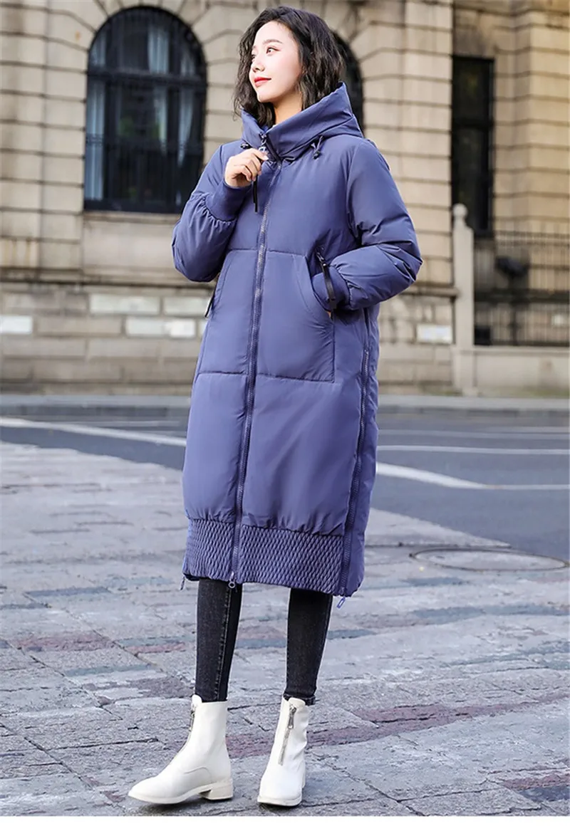 Plus size Down cotton Jacket Winter Down Jackets Women long Casual Warm Cotton Jackets Women's Hooded Parkas Overcoat 5XL FF1173