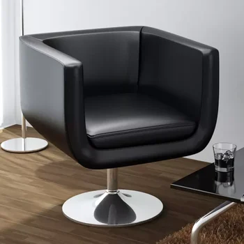 

Modern Swivel Chair Bar Stool Artificial Leather Black Chairs for Living Room Garden Bar Soft Chair Decorative Chair Chic Design