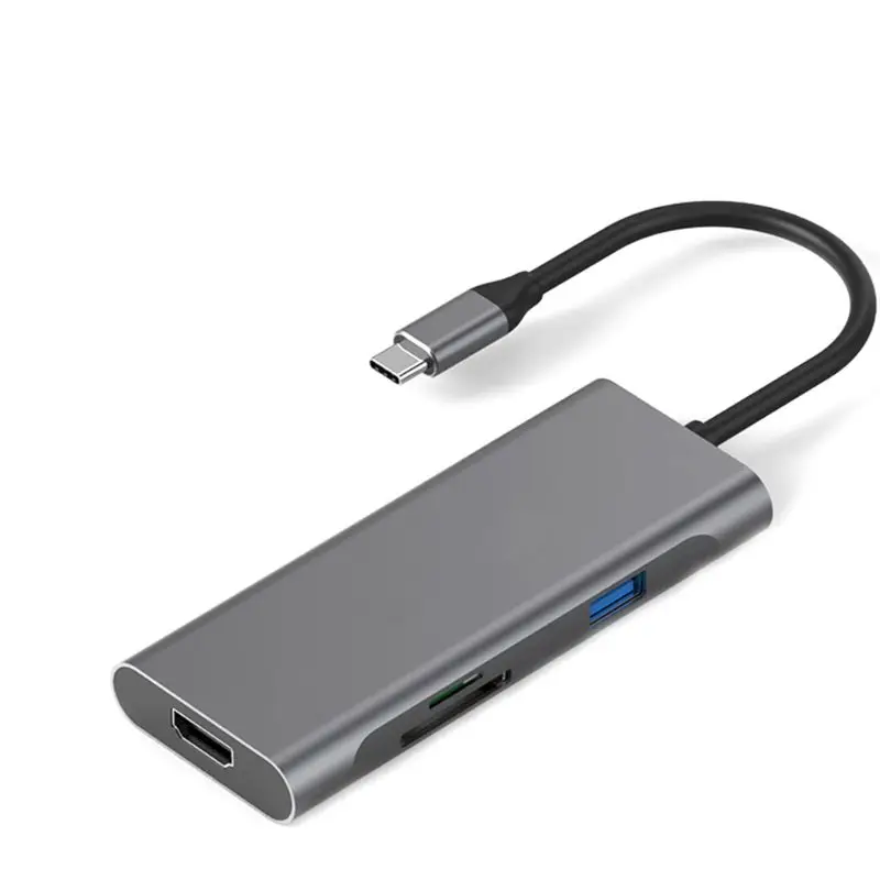 7 в 1 USB C концентратор ключ с type C концентратор SD/TF кард-ридер HDMI для MacBook Air Pro и других типов C ноутбуков