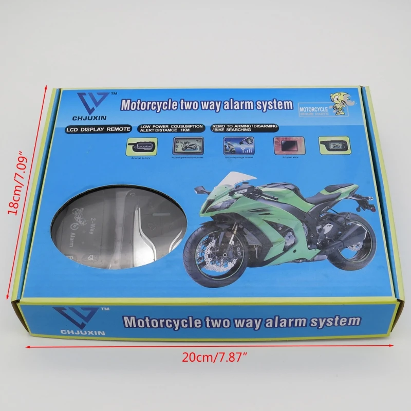 2 Way Anti-theft Alarm Systems Warning Alarm with Remote Control for Motorcycle 85DF