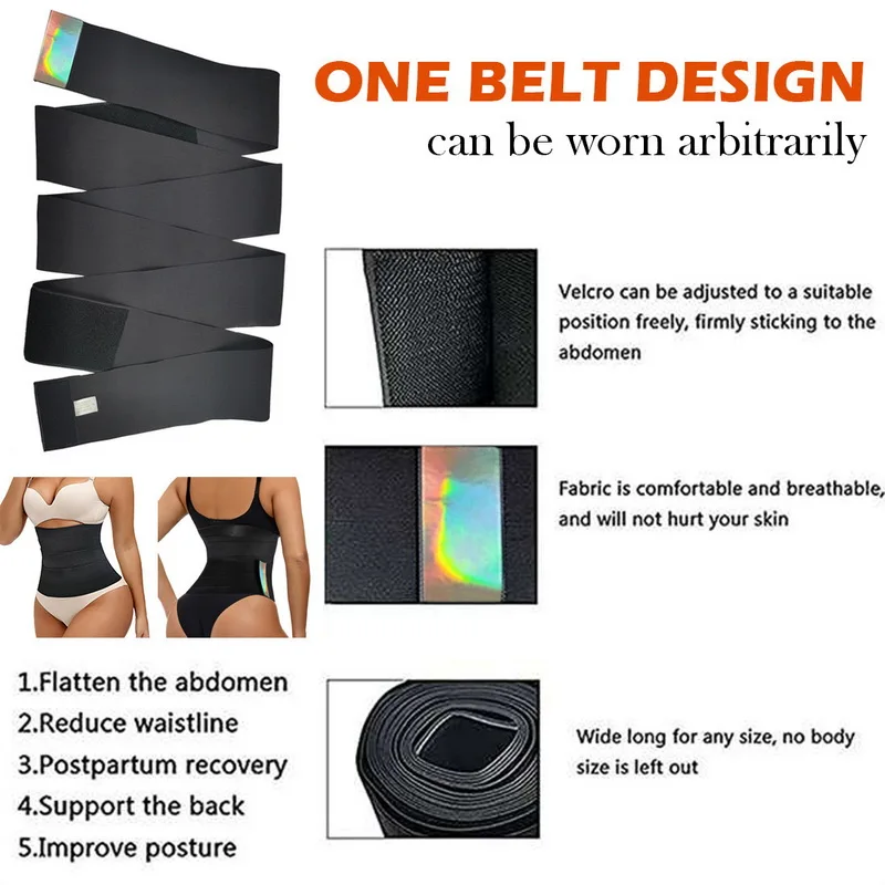 Waist Trainer Shaper Belt Slimming belt woman body shaper Tummy Wrap Waist belt Trimmer Belt Postpartum shaper Body Shaper belt backless shapewear