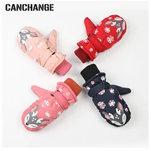 Детские лыжные перчатки для мальчиков и девочек, зимняя защита от холода и ветра, водонепроницаемые Нескользящие, трехслойные, теплые, От 8 до 12 лет, для улицы, Luva