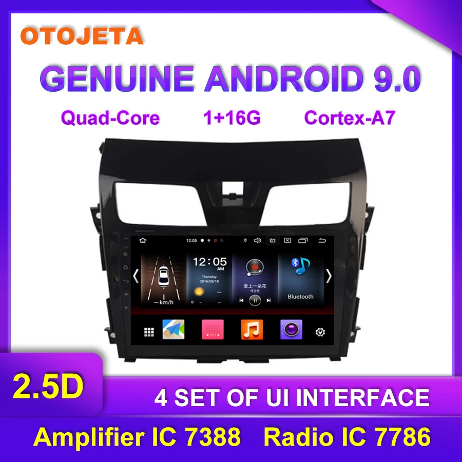 Прямая с фабрики OTOJETA Android 9,0 Автомобильный мультимедийный радио для 2013 Nissan Teana gps навигация по Bluetooth 10,2" магнитофон