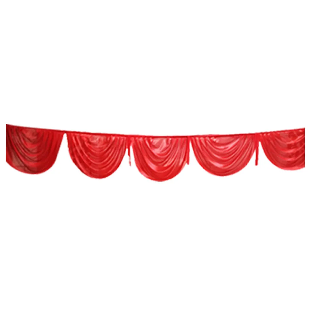 Красный Ice Silk Wedding Decor Stage Panel Celebration Hanging Party Event Drape Smooth Photography DIY Textiles Backdrop Curtain - Цвет: Красный