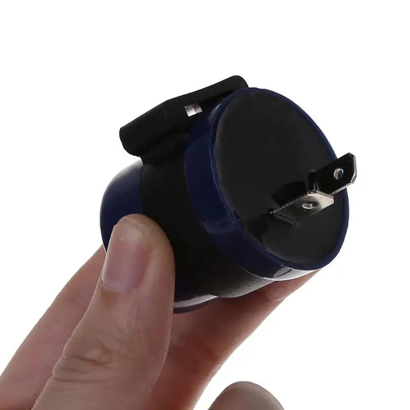 

DC 6V 12V Input Motorcycle Blue Inbuilt Beeper Flasher Turn Signal LED Blinker 2 Pins Motor Buzzer Flasher Relay Indicator 270E