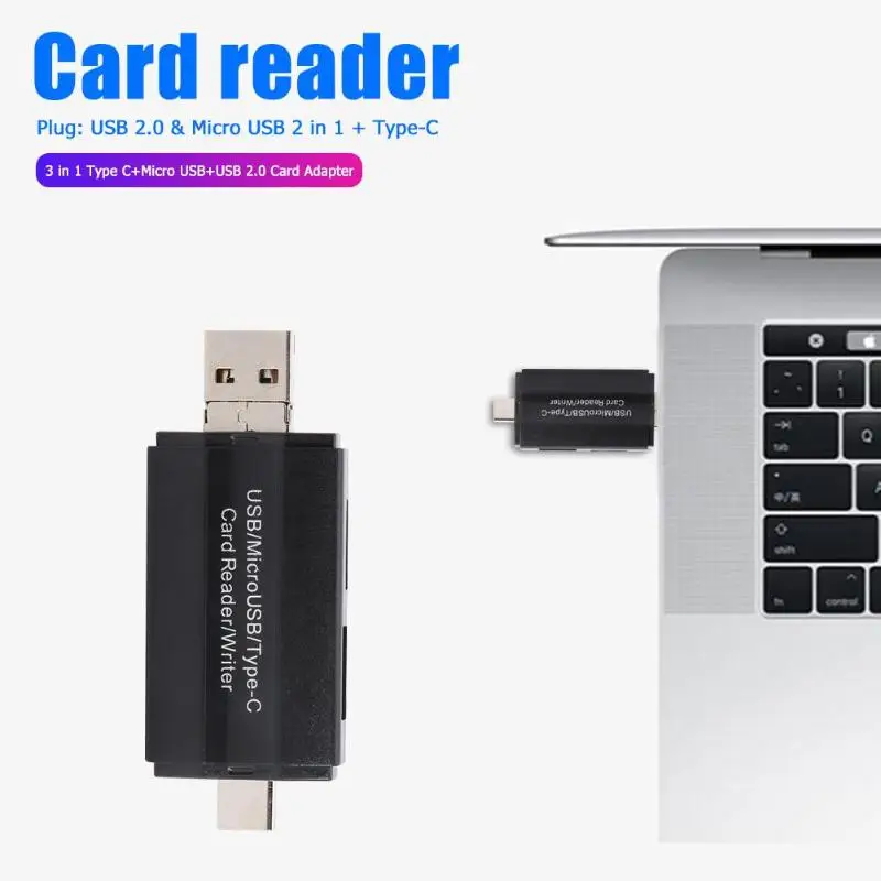 Тип C и Micro USB и USB OTG кардридер USB2.0 УДЛИНИТЕЛЬ-переходник для телефона с поддержкой функции OTG