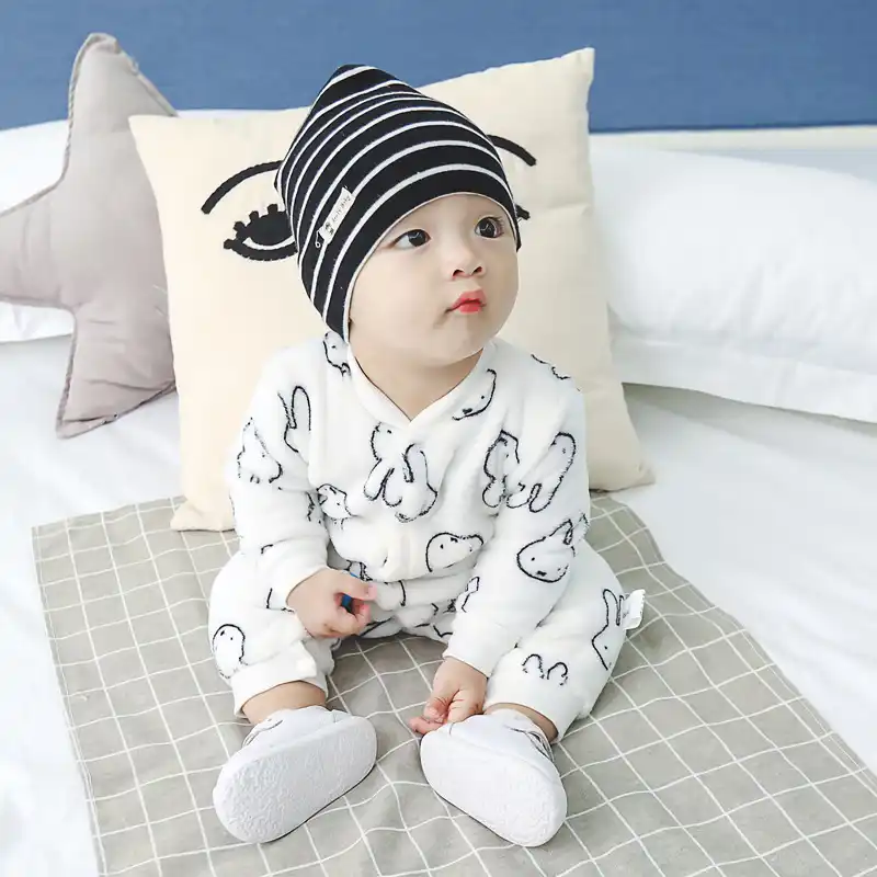 Nouveau Bebe Hiver Barboteuse Chaude Flanelle En Peluche Combinaison Bebe Fille Garcon Nouveau Ne Bebe Sortie Barboteuse Barboteuse Aliexpress