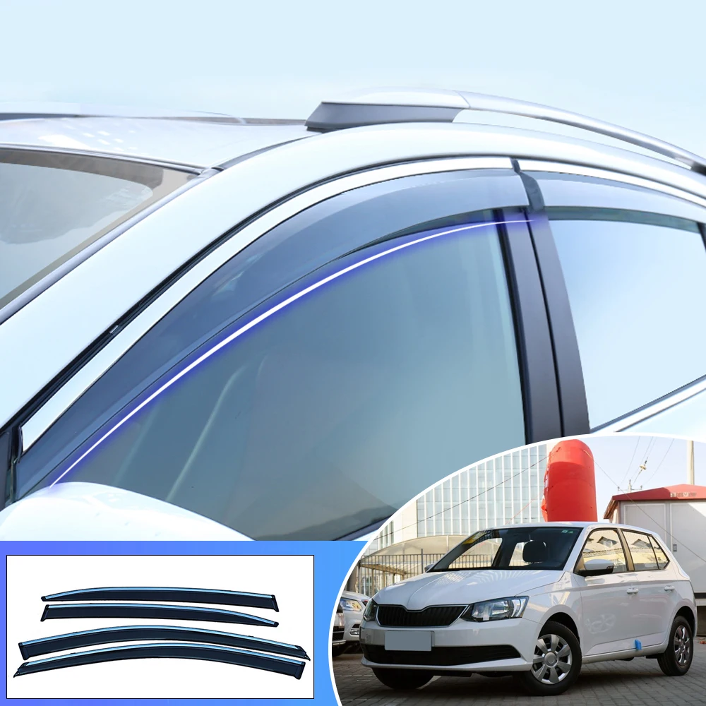 Для Skoda Fabia ABS автомобиль Дымовое Окно Солнцезащитный козырек-отражатель защита аксессуары для укладки