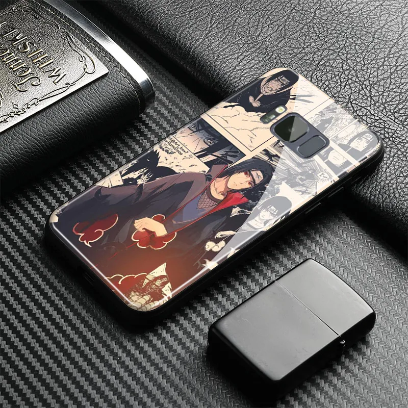 Uchiha Itachi Naruto аниме Мягкий силиконовый чехол из закаленного стекла для телефона мягкий чехол для samsung Galaxy S8 S9 S10e S10 Note 8 9 10 Plus