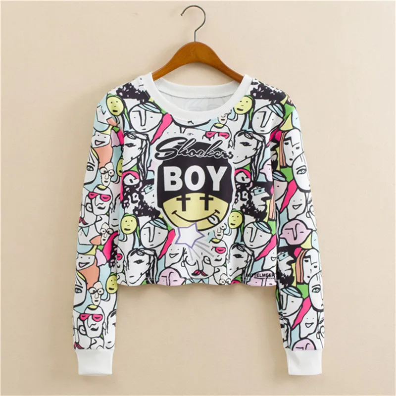 Artguy/женские толстовки с капюшоном; толстовки для девочек с длинными рукавами и принтом букв; укороченный топ; короткая блузка; пуловер; толстовка с капюшоном; укороченная Толстовка - Цвет: G472 Boys