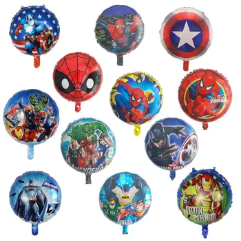 

50pcs 18inch Spider hero man Batman Foil Helium Balloons Avengers Hero hero Birthday Party Decoration balls Cartoon kids Toys