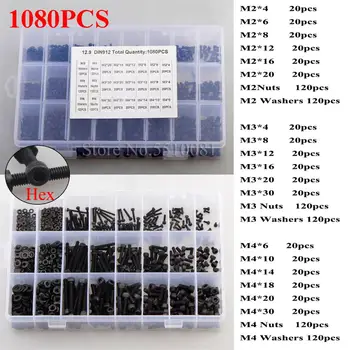 

1080Pcs/120Pcs M2 M2.5 M3 KM Screw Flat Head Hex Phillips Screws Laptop Notebook Screws Set Kit for computer small screw