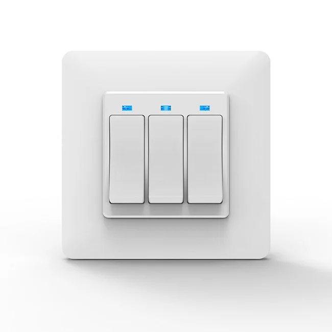 EU version(3 way) ЕС Стандартный Tuya Магнитная кнопка Wi-Fi 3-сторонний выход светильник переключатель включения/off ЖК-экраном таймером и Управление работает с Google помощь Amazon alexa - Цвет: EU version(3 way)