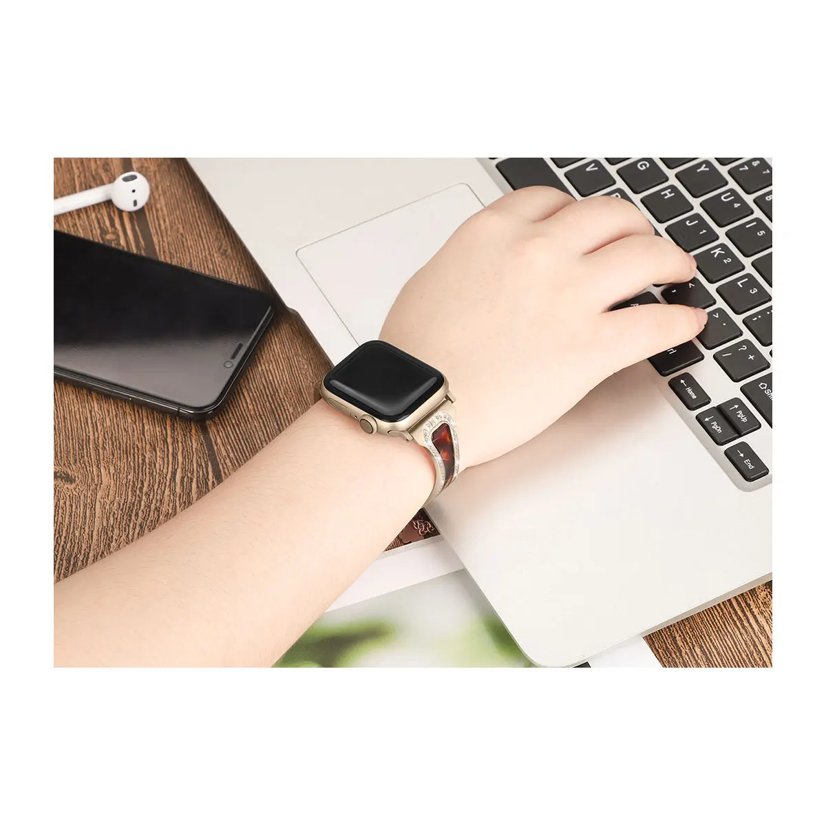 Алмазный ремешок для часов apple watch 38 42 40 44 мм iWatch 5 4 ремешок для женщин из нержавеющей стали apple watch Series 3 2 браслет