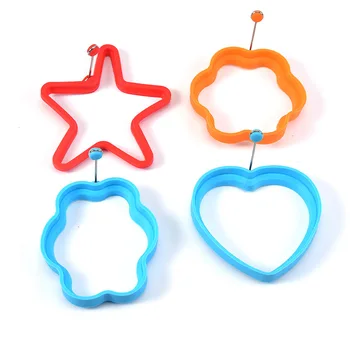 

Kitchen omelet heart-shaped flower-shaped star-shaped omelet poached egg silicone egg ring kitchen gadgets silicone mold