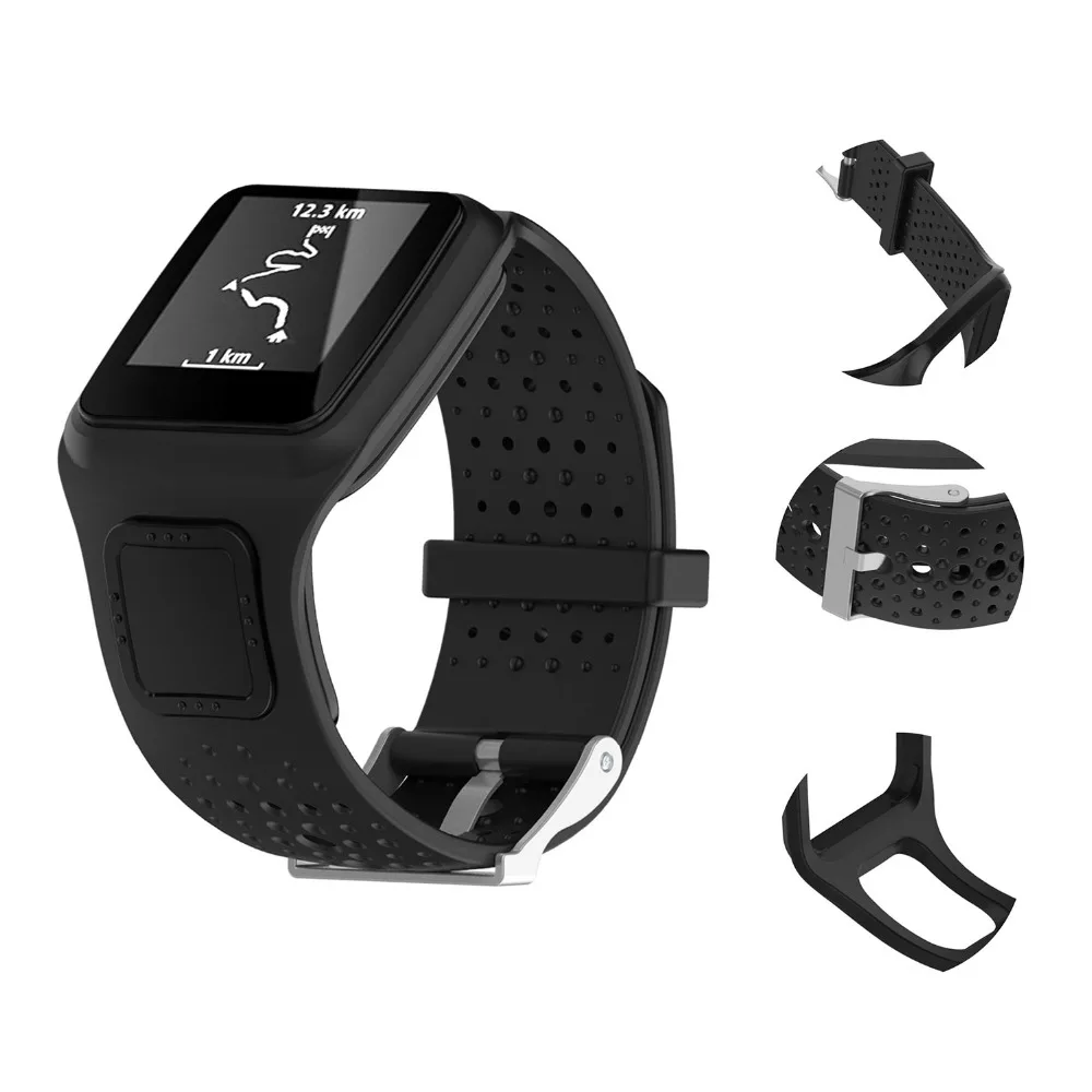 Ремешок для TomTom Multi-Sport gps HRM CSS AM Cardio Runner часы Силиконовые Мягкие аксессуары ремешок браслет