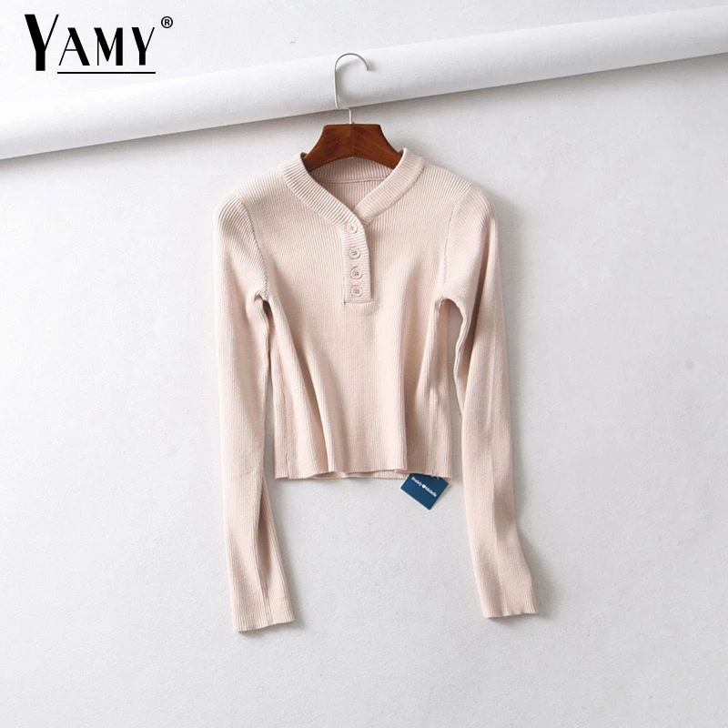 Verwonderend Fall 2019 crop top sweater women long sleeve shirt knitted DY-32