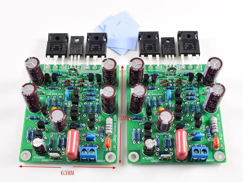 SENGTERBELLE L7 класс AB MOSFET высокоскоростной мини FET усилитель монтажная плата 2 канала Hi-Fi стерео аудио усилитель мощности