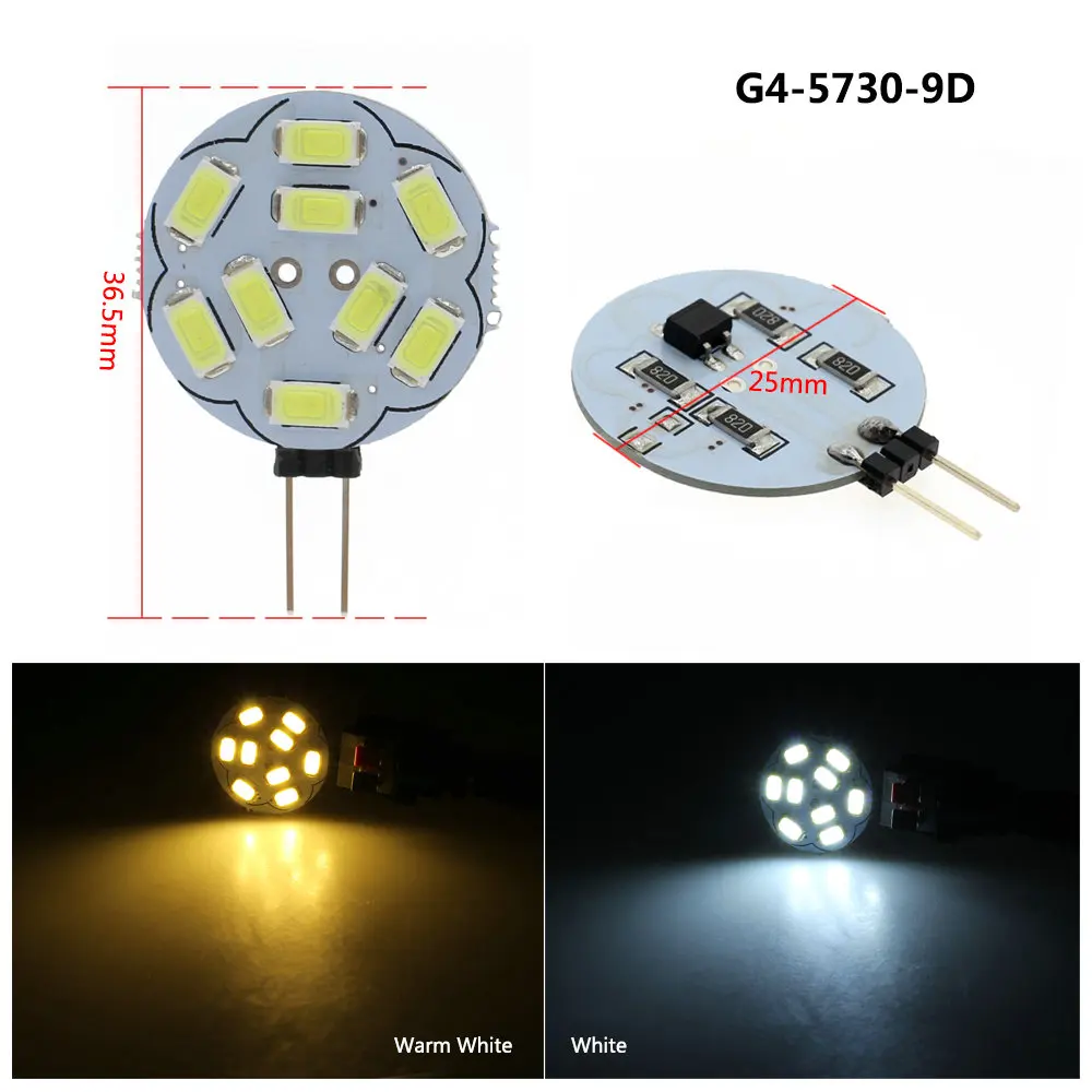 G4 светодиодный светильник 3 Вт 5 Вт Мини светодиодный светильник для люстры DC12V SMD5730 COB прожектор Высокое качество светодиодный светильник заменить галогенные лампы 6 шт - Испускаемый цвет: Type 1