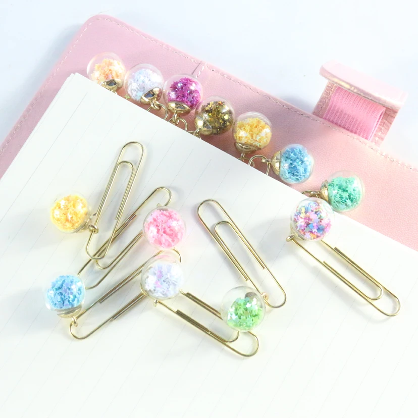 Paper Clips Book Clips Mini Bookmark Memo Holders Domikee cute creative sequins metal office school paper clips bookmark fine student memo clips set stationery supplies