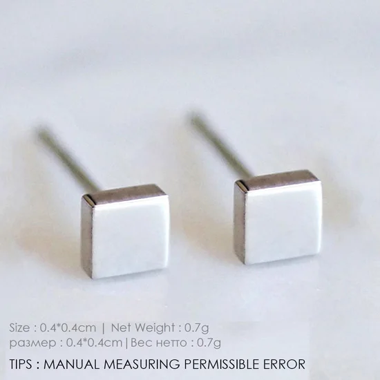 YE14811white Модные золотые серебряные серьги-гвоздики из нержавеющей стали для женщин офисные маленькие Эффектные серьги-гвоздики минималистичные вечерние ювелирные изделия - Окраска металла: YE14811white