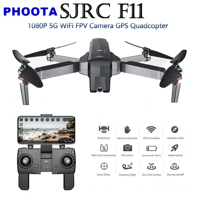 $US $155.40 Original SJRC F11GPS Drone profissional 5G Wifi FPV 1080P HD Camera follow me RC Quadcopter long Fl